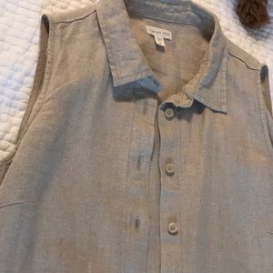 Garnet Hill Linen Shirtdress - size 4